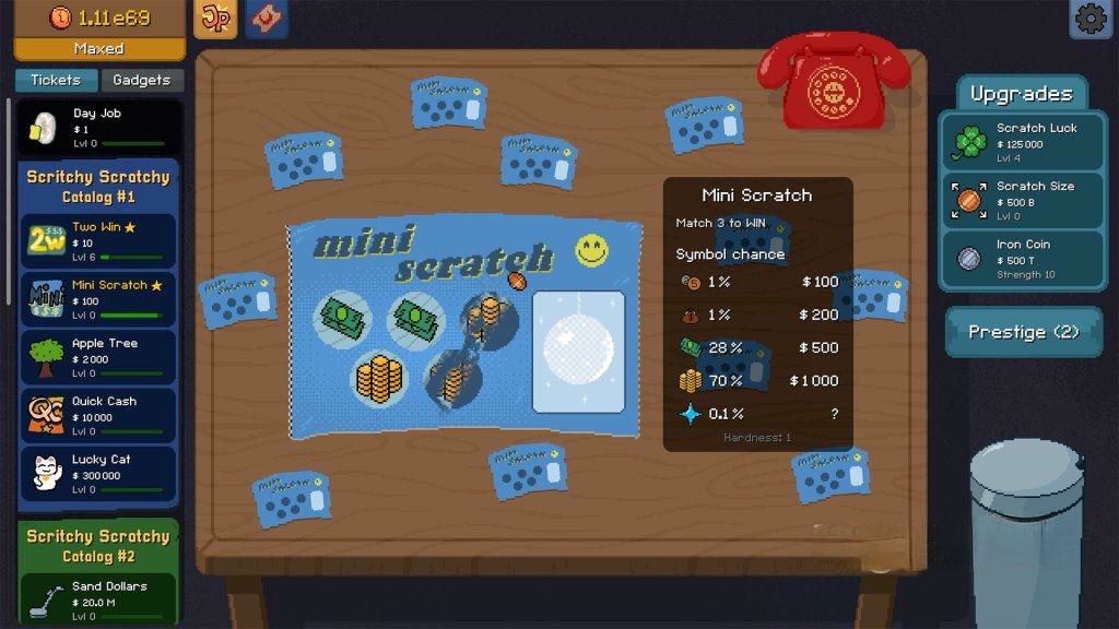 《刮个爽》v1.1.18,steam特别好评的像素风超爽解压刮刮乐游戏 《刮个爽》v1.1.18,steam特别好评的像素风超爽解压刮刮乐游戏