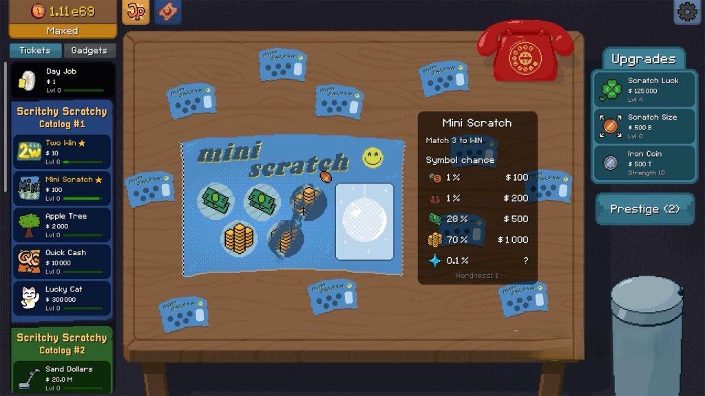 《刮个爽》v1.1.18,steam特别好评的像素风超爽解压刮刮乐游戏 《刮个爽》v1.1.18,steam特别好评的像素风超爽解压刮刮乐游戏