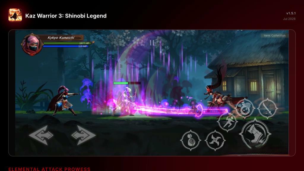 《卡兹武士3:忍者传奇》v1.88.1,可使用剑术、手里剑、喷火等多种忍者技能的华丽画面横版动作游戏 《卡兹武士3:忍者传奇》v1.88.1,可使用剑术、手里剑、喷火等多种忍者技能的华丽画面横版动作游戏