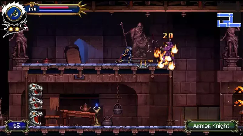 《恶魔城：黑暗遗迹》v1.0.0，原汁原味的高品质恶魔城同人游戏，以《恶魔城：黑暗诅咒》赫克特为主角的2D横版动作游戏