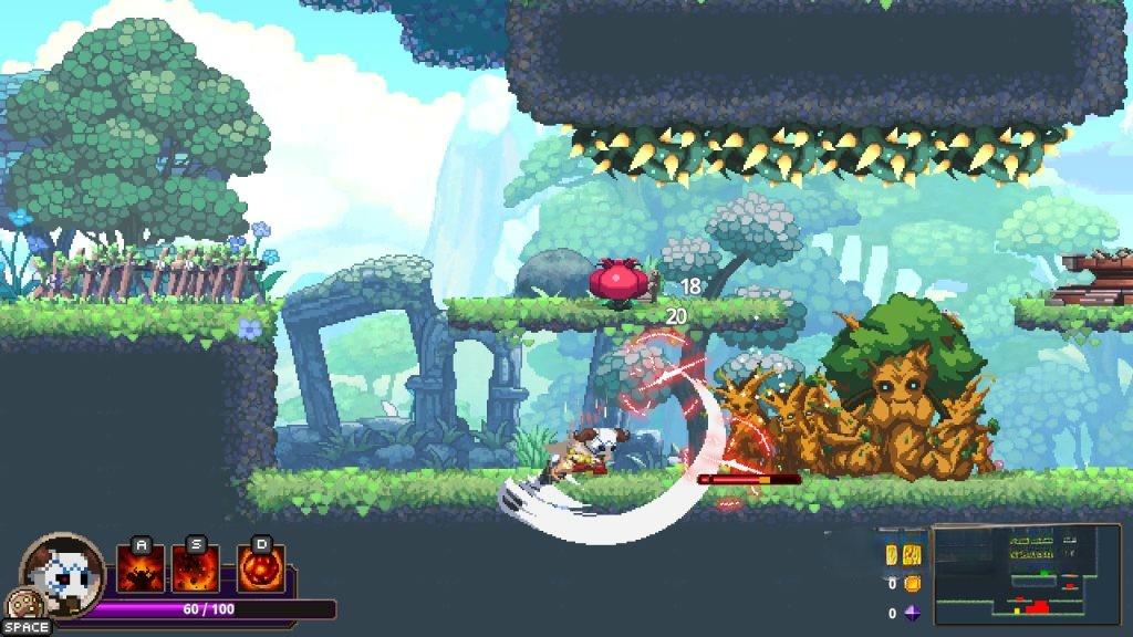 《小骨：英雄杀手》v1.0.10，steam特别好评的像素风快节奏肉鸽动作游戏