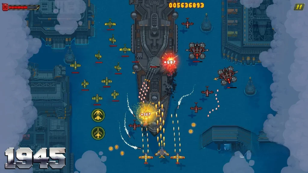 《空战1945》v15.42，二战题材的街机风格竖版弹幕射击游戏