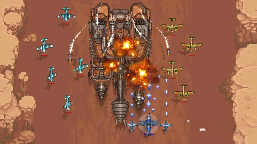 《空战1945》v15.42，二战题材的街机风格竖版弹幕射击游戏