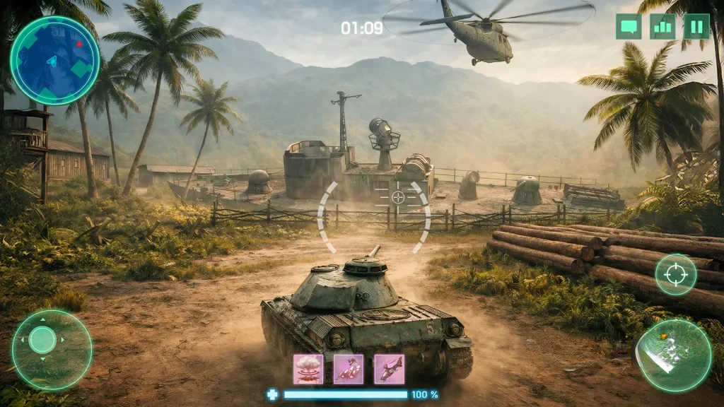 《‎战争机器：坦克游戏》v8.66.1，3分钟快节奏坦克对战射击游戏