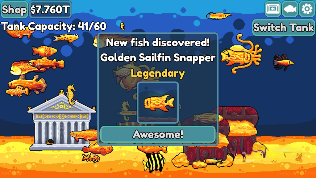 《轻松水族馆》v1.1.1， steam特别好评的像素风放置模拟游戏