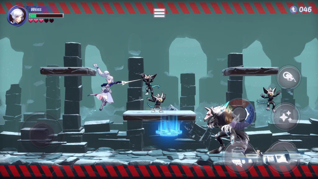 《RWBY：冰雪的弓矢》v1.0，四位女主角实时切换的2D横版动作游戏