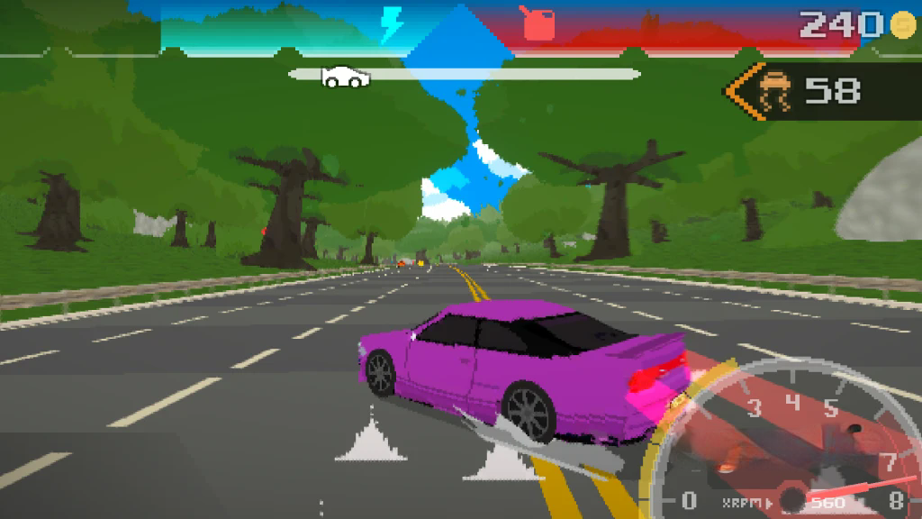 《永远的纽多里》v1.2.4，steam特别好评的3D像素风复古街机赛车游戏