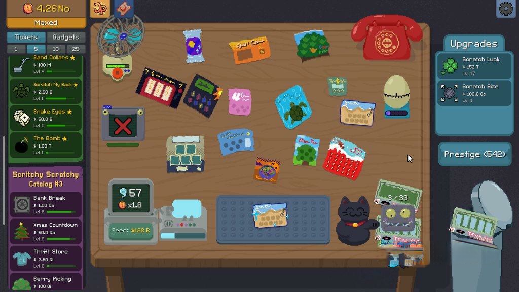 《刮个爽》v1.1.18，steam特别好评的像素风超爽解压刮刮乐游戏