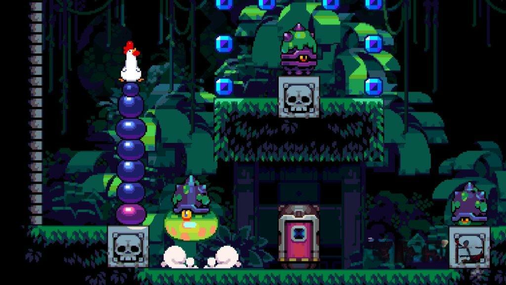《炸弹鸡》v44，Steam特别好评的像素风横版动作解谜游戏