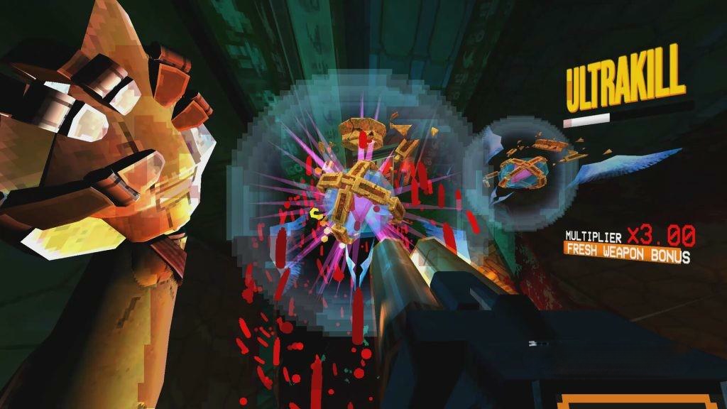 《疯狂连杀ULTRAKILL》v8.8，Steam好评如潮的快节奏超暴力复古FPS第一人称射击游戏