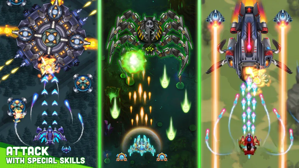 《天空猛禽：太空入侵者》v2.0.5，华丽的太空飞行弹幕射击竖屏游戏