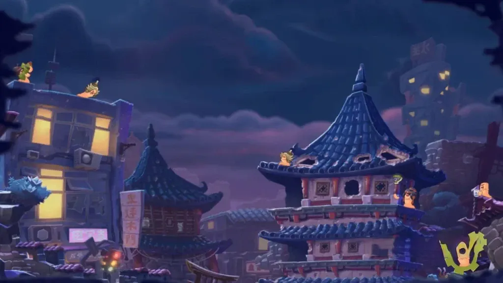 《百战天虫：行动版》，经典无厘头搞笑风格的回合制策略游戏