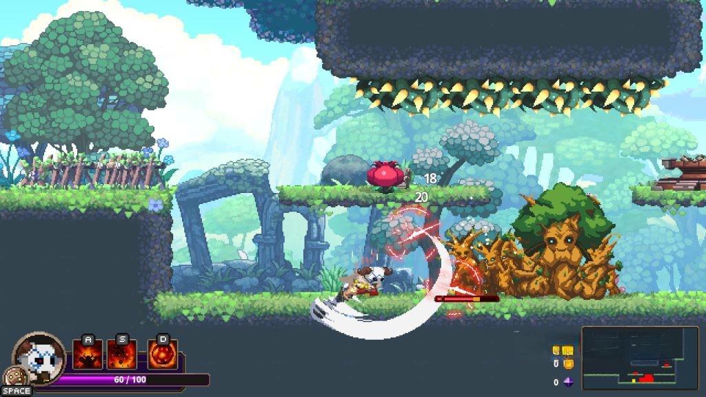 《小骨：英雄杀手》v1.0.10，steam特别好评的像素风快节奏肉鸽动作游戏