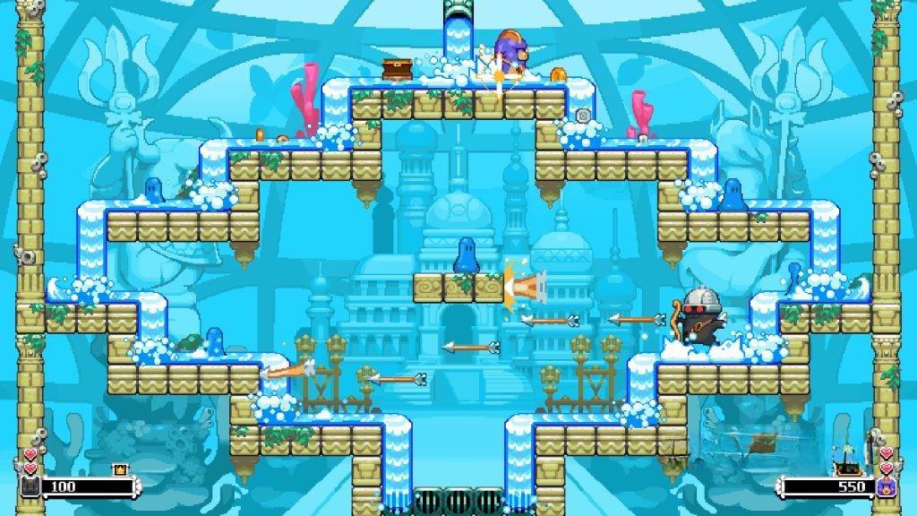 《双箭头豪华版》v1.0，steam好评如潮的像素风街机平台跳跃射击游戏