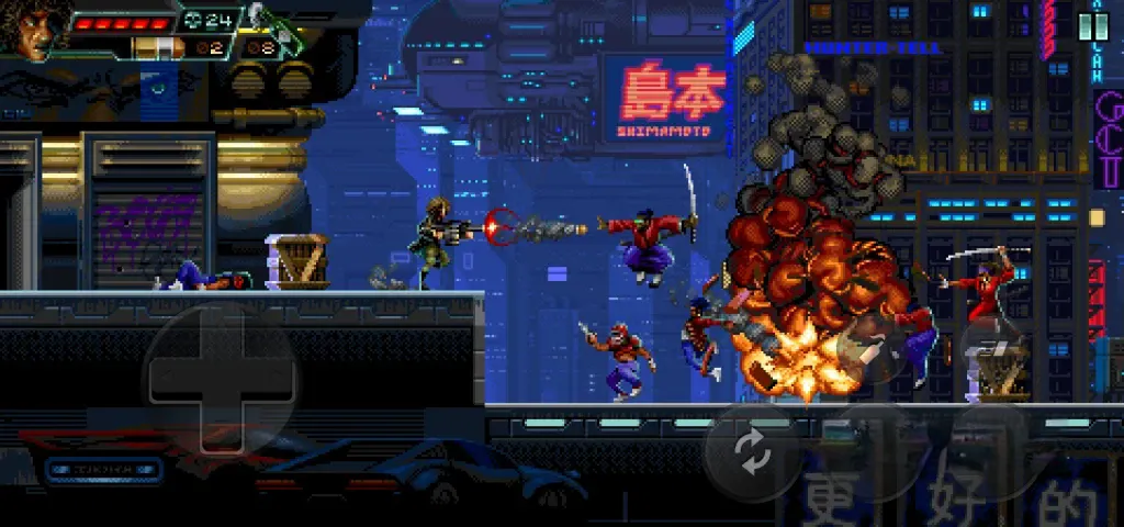 《暴徒猎手》v1.21，steam特别好评的类魂斗罗精美像素风横版动作射击游戏