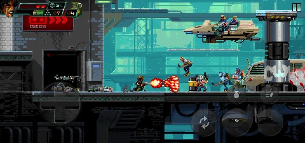 《暴徒猎手》v1.21，steam特别好评的类魂斗罗精美像素风横版动作射击游戏