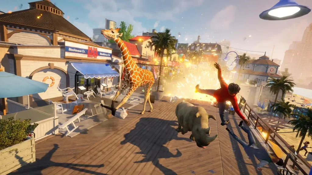 《模拟山羊3系列合集》，steam好评如潮的无厘头破坏开放世界沙盒动作游戏