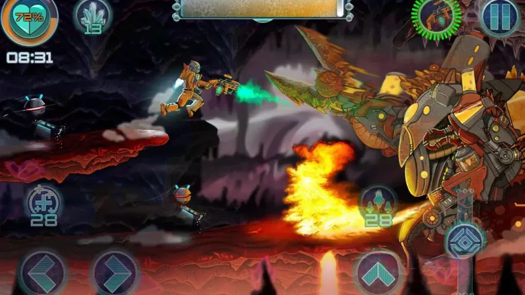 《战犬：太空射击》v1.2.9，科幻太空为背景的横版动作射击游戏
