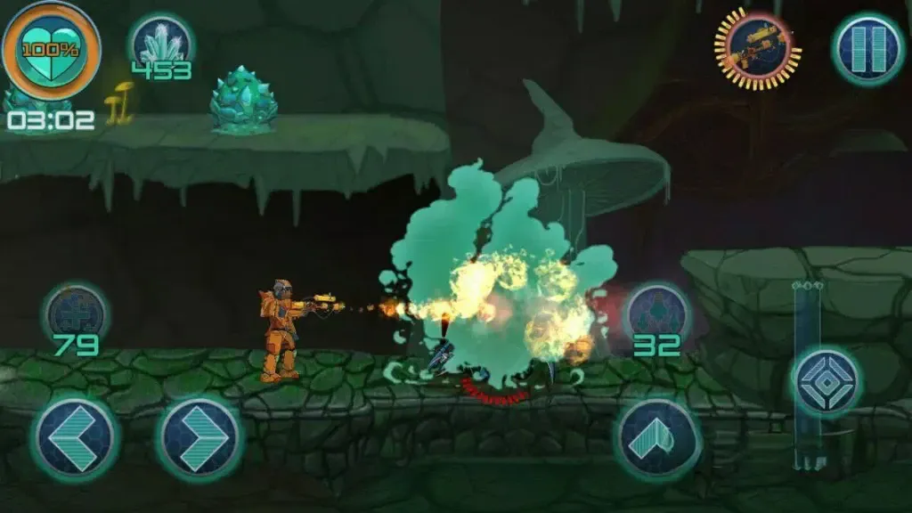 《战犬：太空射击》v1.2.9，科幻太空为背景的横版动作射击游戏