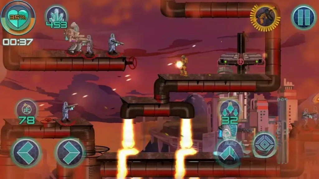 《战犬：太空射击》v1.2.9，科幻太空为背景的横版动作射击游戏