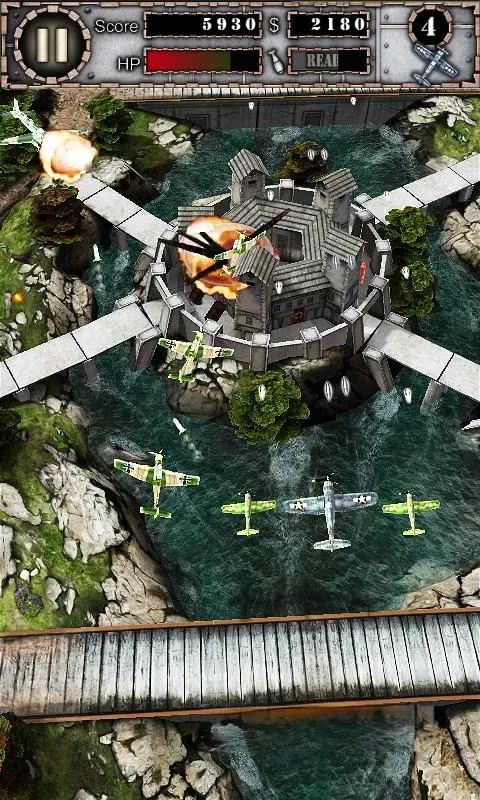 《致命空袭1 HD》v1.4.1高清修复版，3D竖版飞行射击游戏