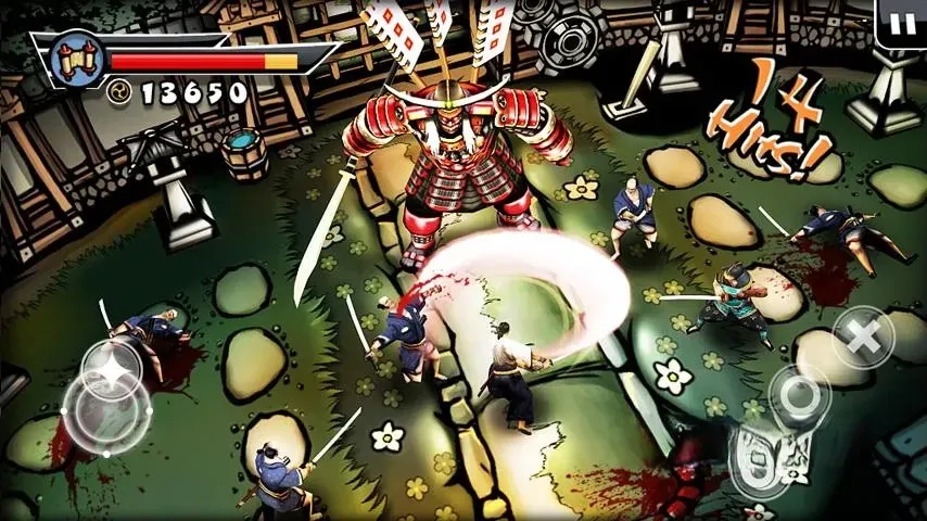 《武士2：复仇》，和风动漫渲染风格的俯视角超爽快武士刀动作砍杀游戏