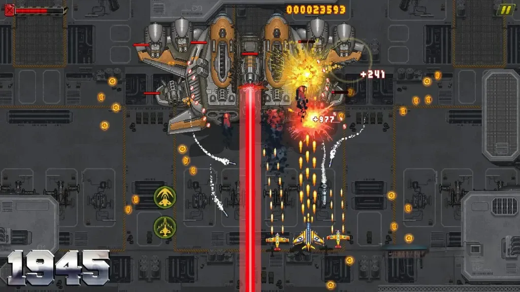 《空战1945》v15.42，二战题材的街机风格竖版弹幕射击游戏