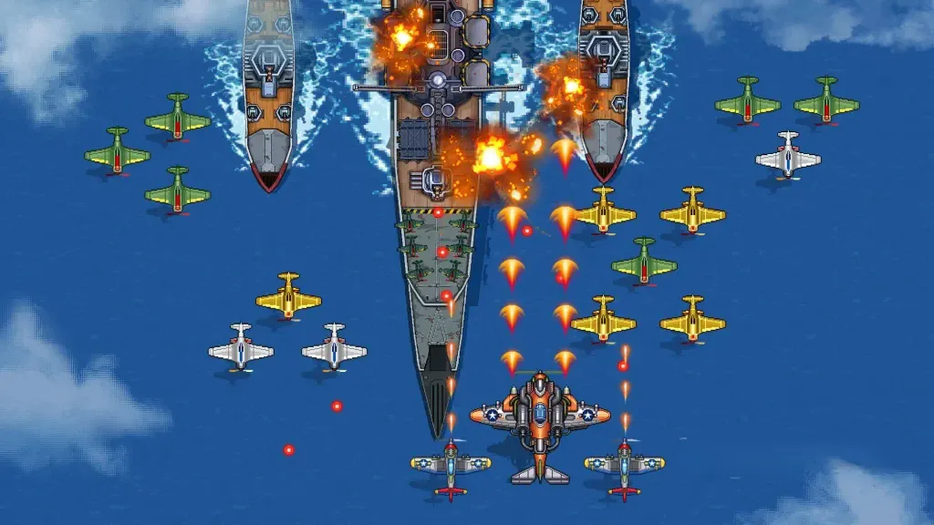 《空战1945》v15.42，二战题材的街机风格竖版弹幕射击游戏