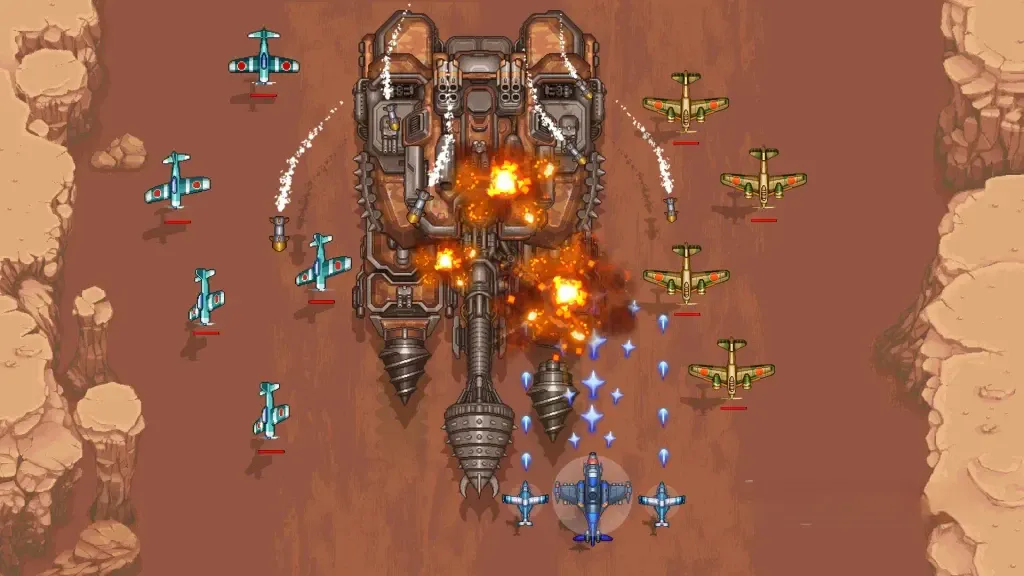 《空战1945》v15.42，二战题材的街机风格竖版弹幕射击游戏