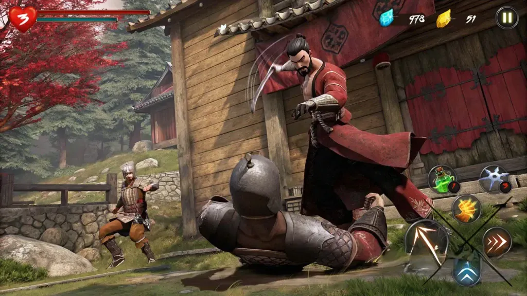 《忍者武士隆》v3.9.0，类似《只狼》的3D动作格斗游戏