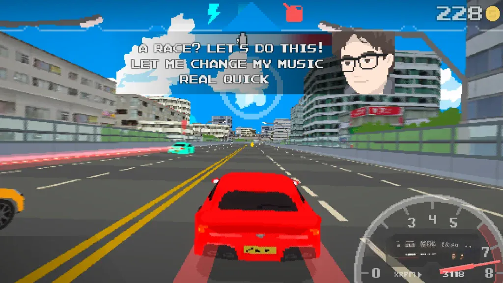 《永远的纽多里》v1.2.4，steam特别好评的3D像素风复古街机赛车游戏