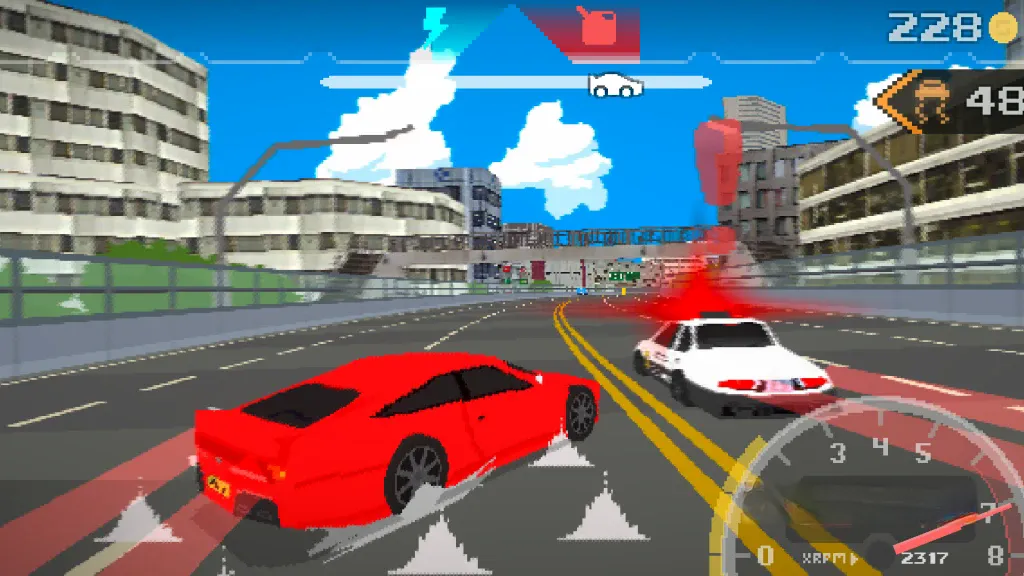 《永远的纽多里》v1.2.4，steam特别好评的3D像素风复古街机赛车游戏