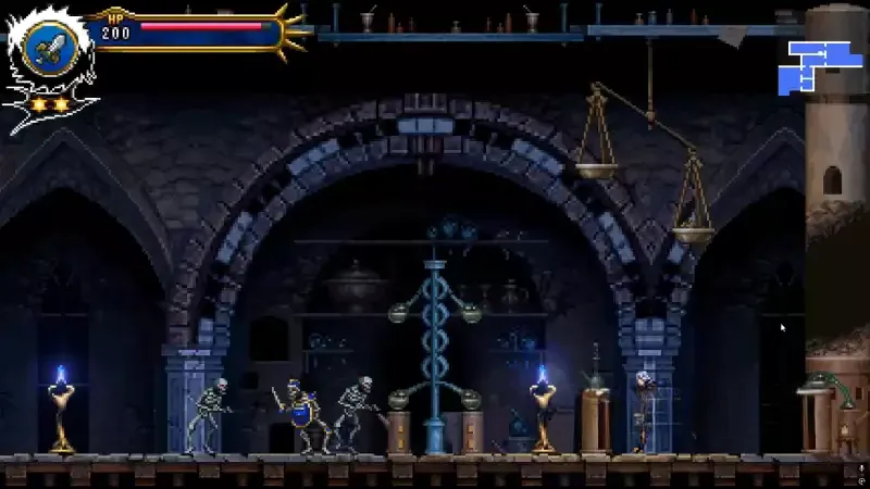 《恶魔城：黑暗遗迹》v1.0.0，原汁原味的高品质恶魔城同人游戏，以《恶魔城：黑暗诅咒》赫克特为主角的2D横版动作游戏