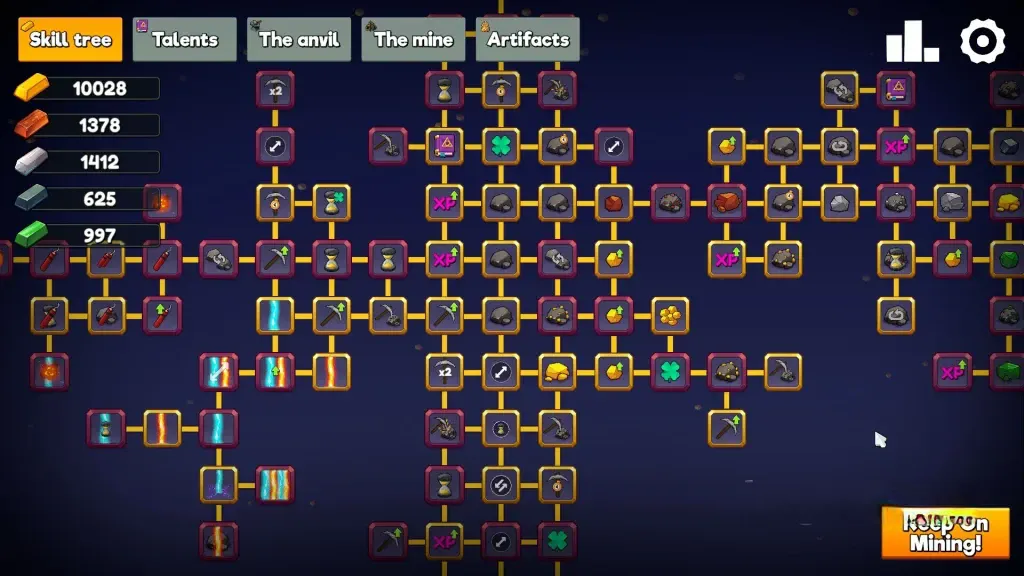 《继续采矿：世界篇》v1.0，steam特别好评的增量式放置挖矿游戏