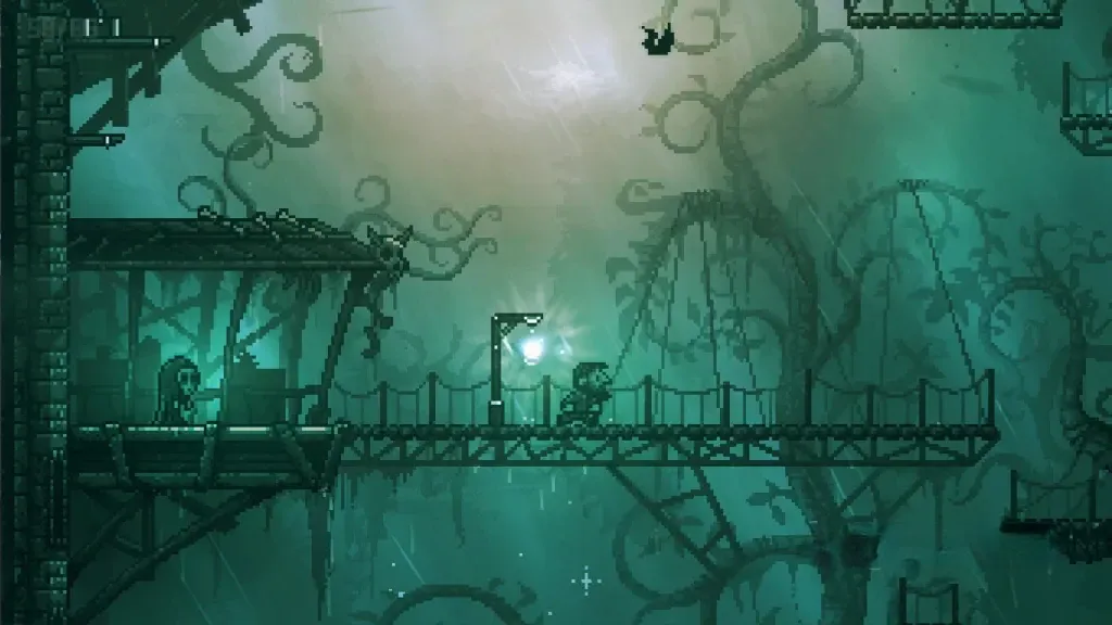 《极渊》v2.77，steam特别好评的像素风叙事解谜动作冒险游戏