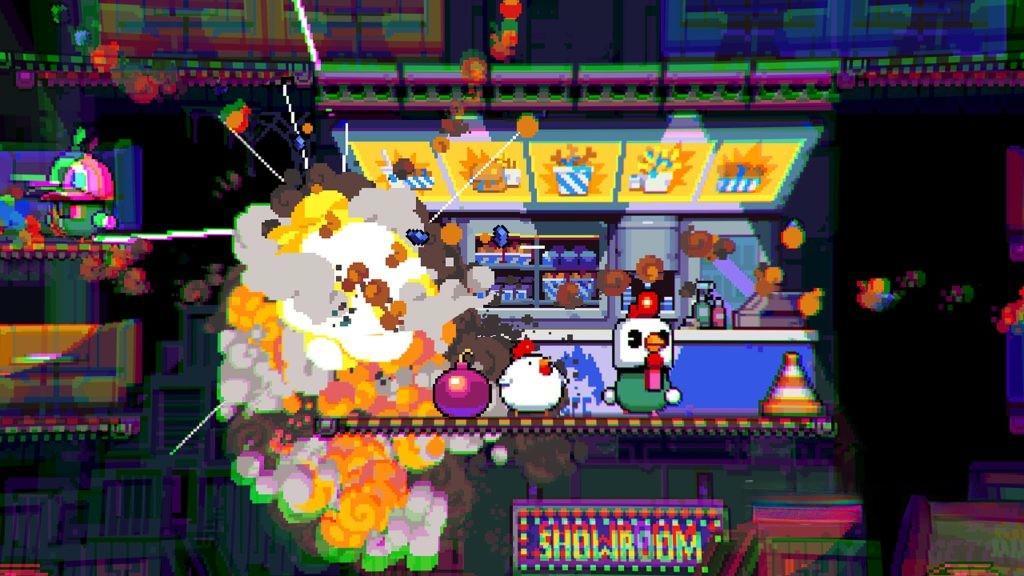 《炸弹鸡》v44，Steam特别好评的像素风横版动作解谜游戏