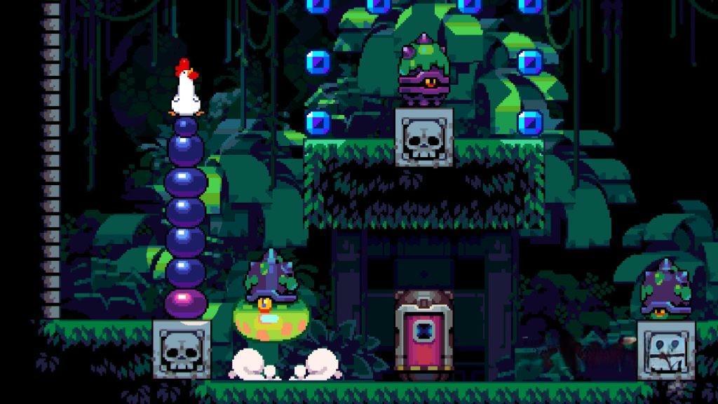 《炸弹鸡》v44，Steam特别好评的像素风横版动作解谜游戏