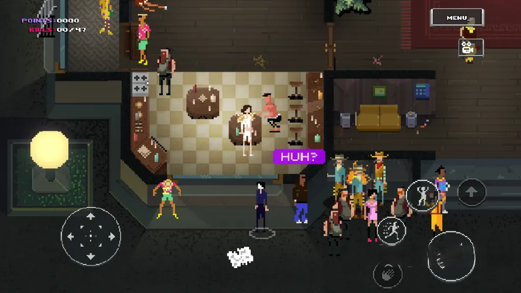 《疯狂派对》汉化版，Steam特别好评的像素风策略潜行暗杀游戏