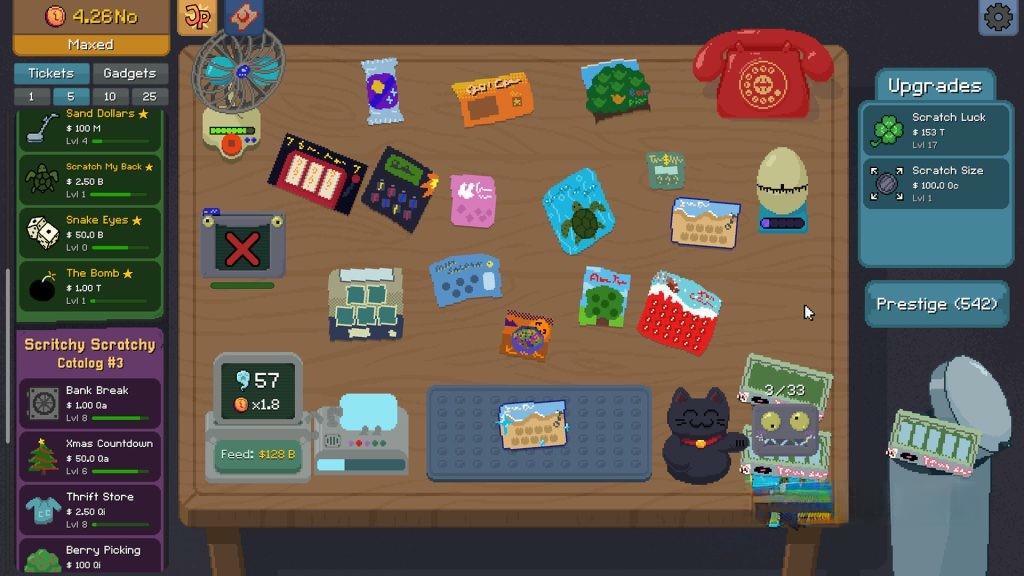 《刮个爽》v1.1.18，steam特别好评的像素风超爽解压刮刮乐游戏