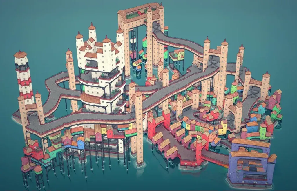 《城镇叠叠乐》v1.20b70，steam好评如潮的创造力美学城市模拟建造游戏