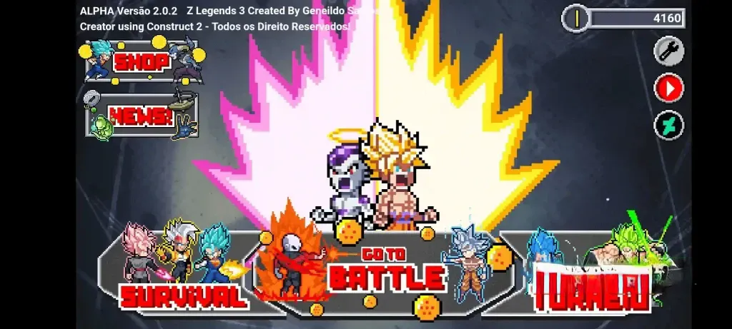 《龙珠斗士Z像素版》v2.3.4，像素风同人格斗游戏